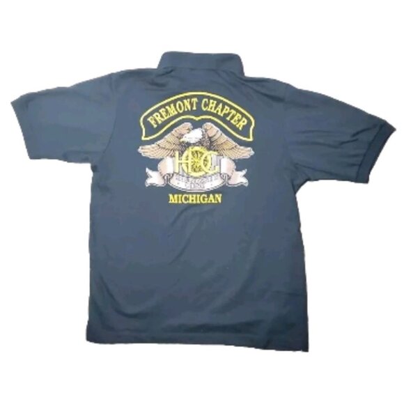 Fremont Chapter Harley Owners Group Michigan Polo Shirt XL Fruit Of The Loom Hea - Picture 2 of 11